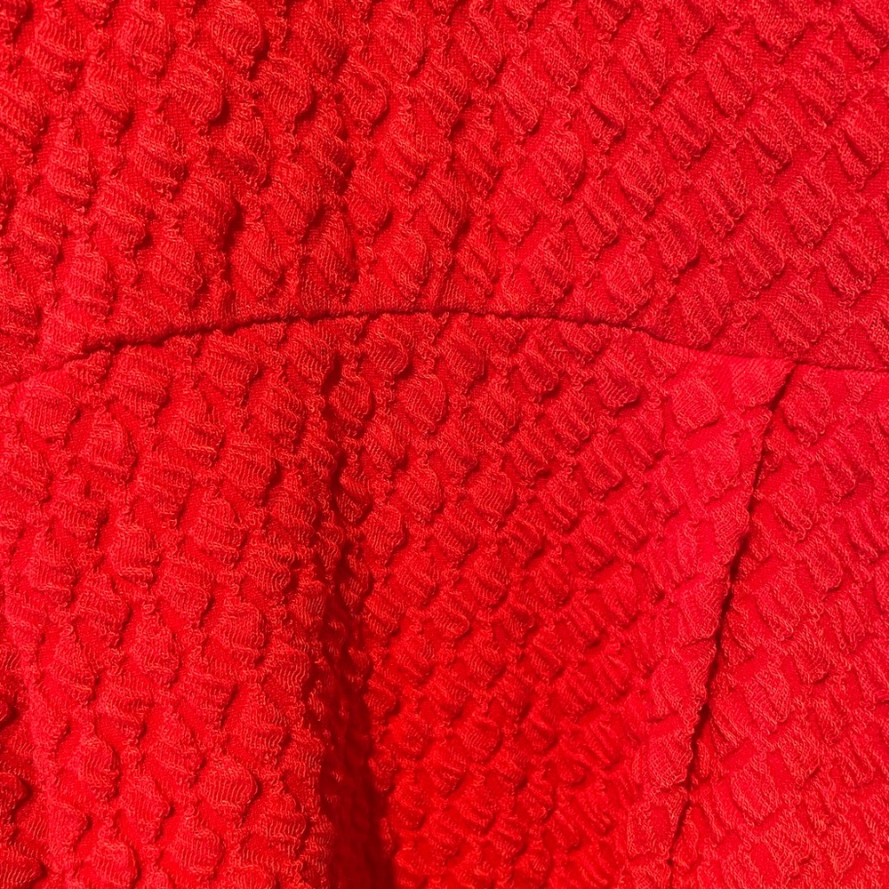 Tabitha Red Textured Mini Dress - Picture 2 of 3